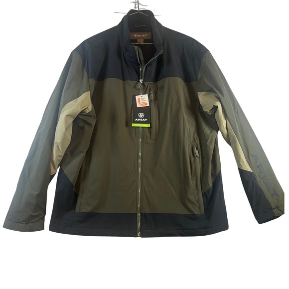 Ariat Mens Pioneer Stretchshell Jacket Relic Green Navy Insulated XXL New Tags